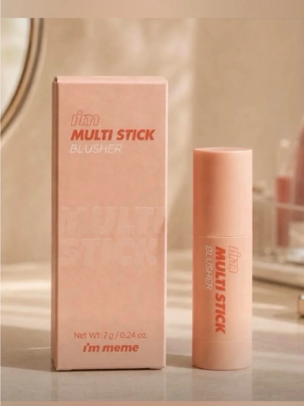 I'm Meme Multi Stick Blusher - Soft Peach Pink